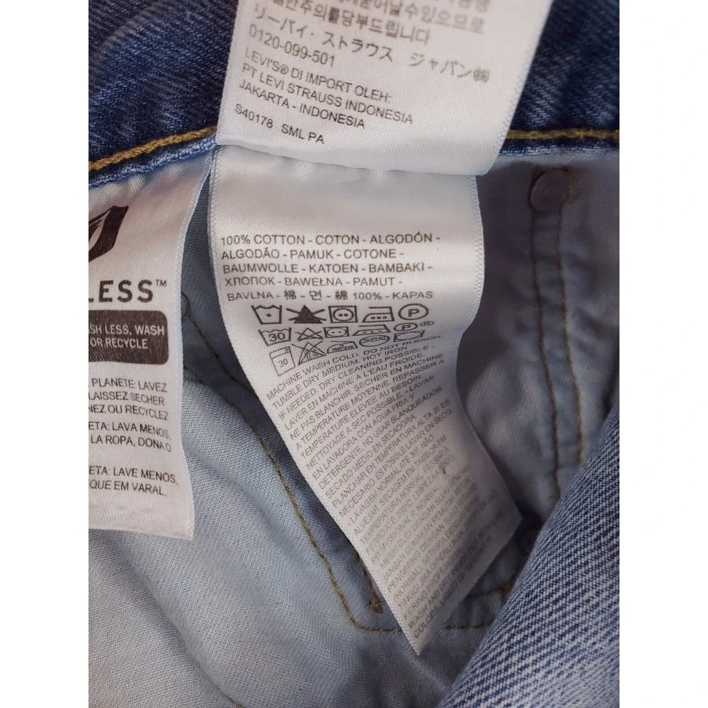 Levis 505 Jeans Mens 32x30 Regular Straight Heavy Denim Work Pants Stone Wash